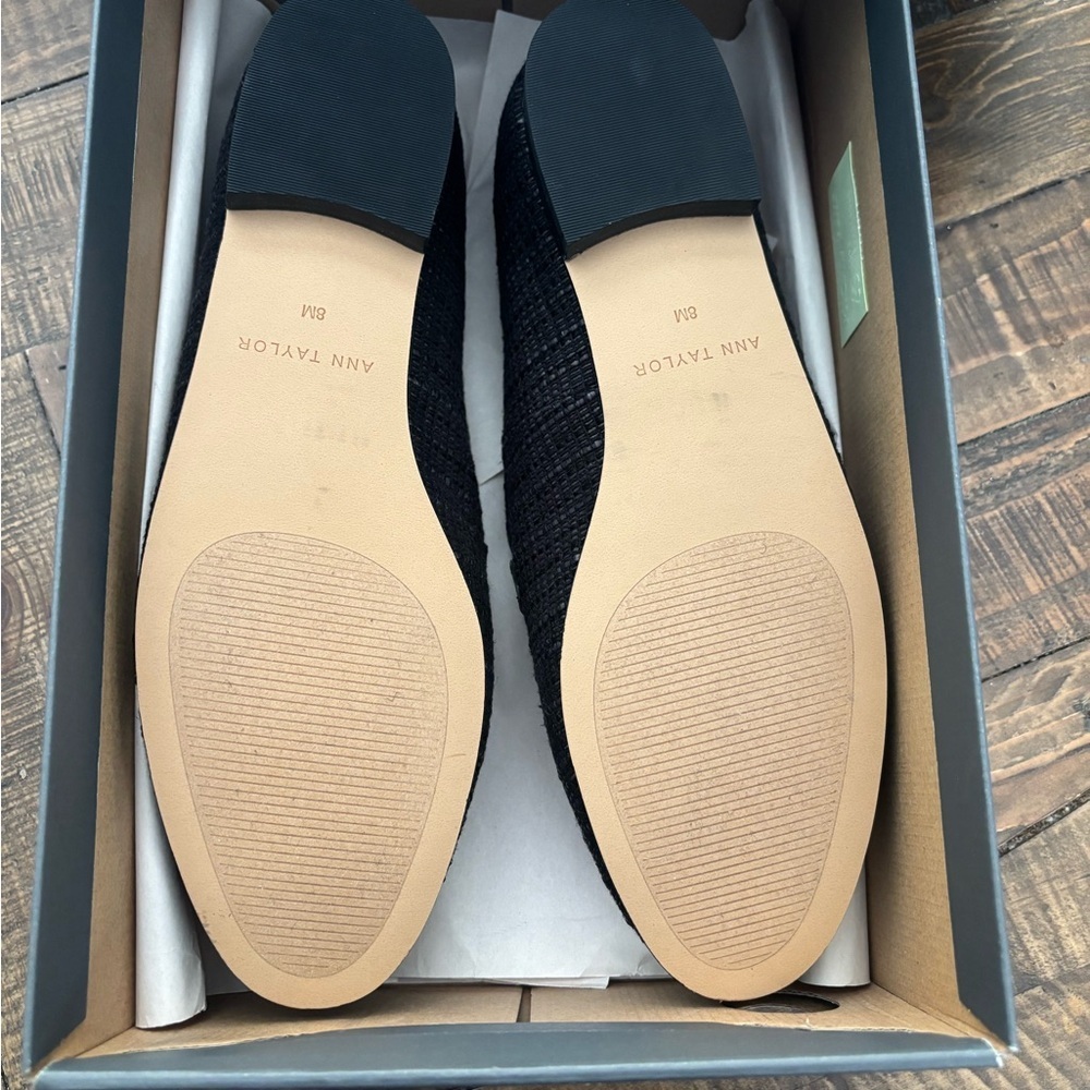 Ann Taylor NWT Chain Bit Straw Loafer-Size 8 - Picture 4 of 16